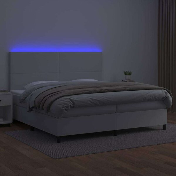 VidaXL LED-es Ágy - Műbőr - 200x200 cm