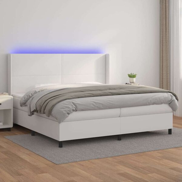 VidaXL LED-es Ágy - Műbőr - 200x200 cm