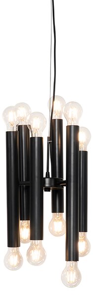 Art Deco függőlámpa fekete 12 fényes - Tubi