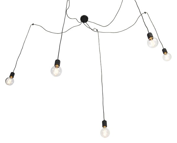 Design lógólámpa fekete 5-lámpás - Cavalux
