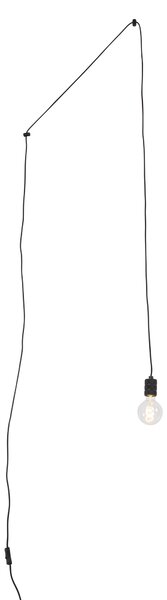Design függőlámpa fekete 1-lámpa dugóval - Cavalux