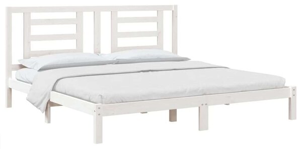 VidaXL fehér tömör fenyőfa ágykeret 200x200 cm
