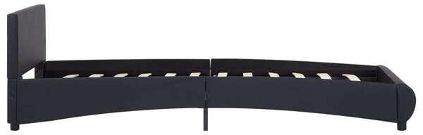 VidaXL fekete LED-es műbőr ágykeret 90 x 200 cm