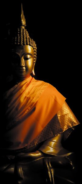Fotótapéta - Arany Buddha szobor (147x102 cm)