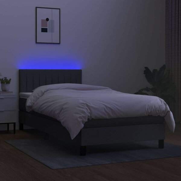 VidaXL LED-es Ágy 90x200 cm Matraccal