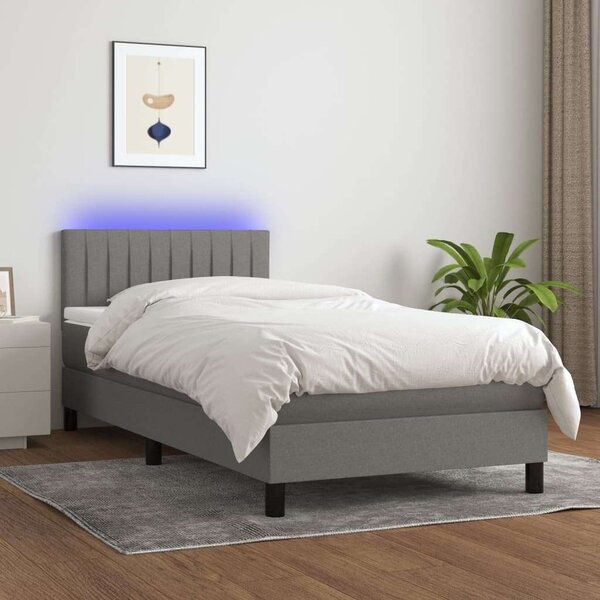 VidaXL LED-es Ágy 90x200 cm Matraccal