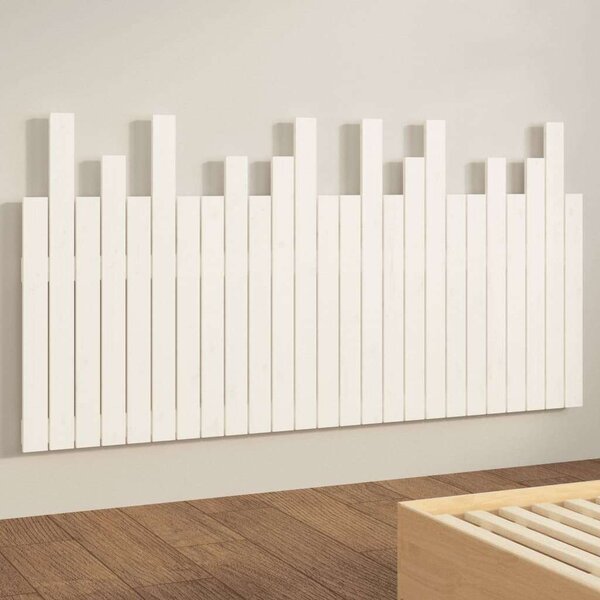 VidaXL fehér tömör fenyőfa fali fejtámla 159,5x3x80 cm