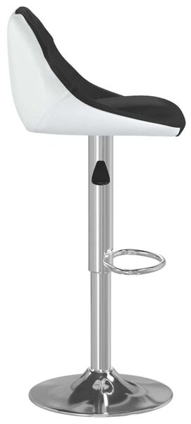 VidaXL Bárszék - 2 db - Fekete/Fehér - Állítható Magasság