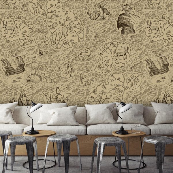 Fotótapéta - Vintage térkép (147x102 cm)