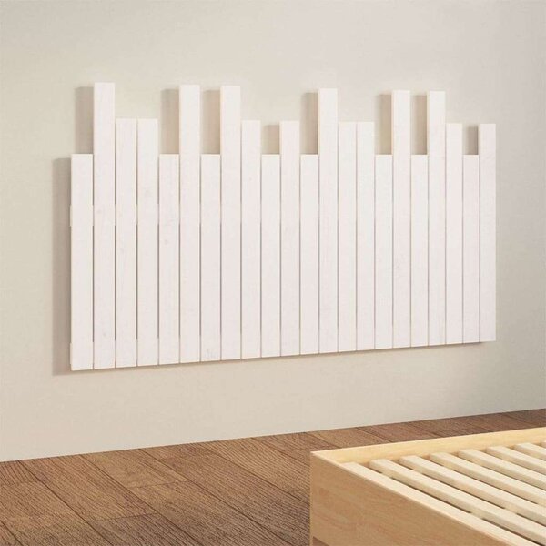 VidaXL fehér tömör fenyőfa fali fejtámla 140x3x80 cm
