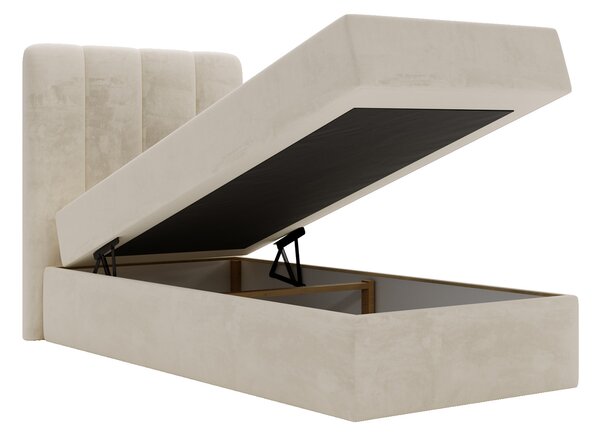 MAGIC MINI kárpitozott boxspring ágy 80x200 - krémszínű