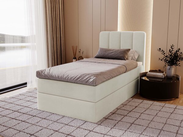 MAGIC MINI kárpitozott boxspring ágy 80x200 - krémszínű