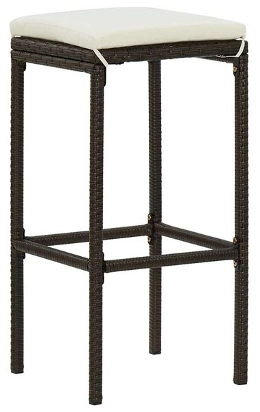 VidaXL Polyrattan Bárszék - 4 db - Barna