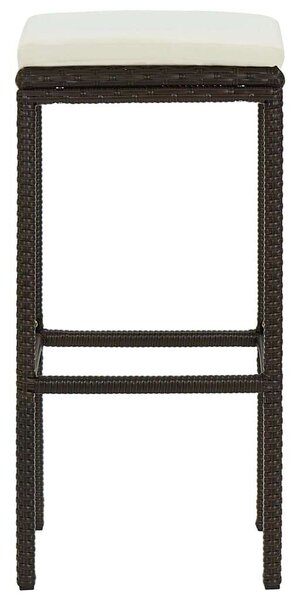 VidaXL Polyrattan Bárszék - 4 db - Barna