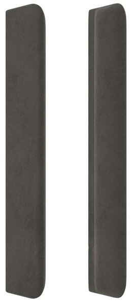 VidaXL Bársony Ágyfejtámla - LED - Sötétszürke - 147x128cm