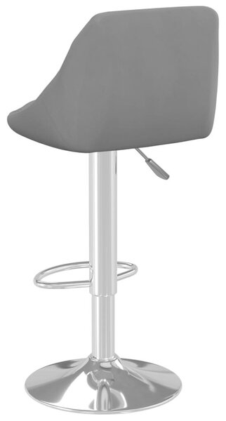VidaXL Bár Szék - Bársony - Sötétszürke - 2 db