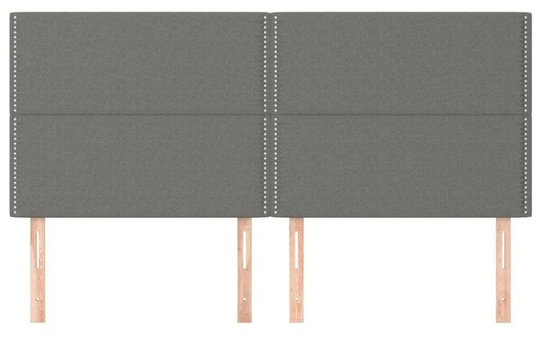VidaXL 4 db sötétszürke szövet fejtámla 100x5x78/88 cm