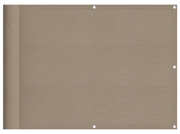 Tópszínű 100% oxford poliészter erkélyparaván 75 x 800 cm