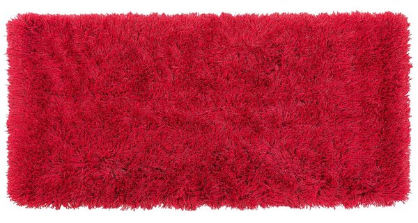 Vörös Shaggy Szövet Szőnyeg 80 x 150 cm CIDE