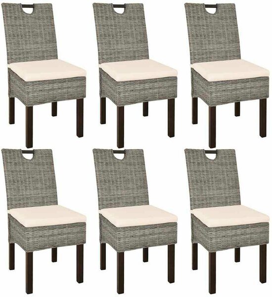 Rattan Étkezőszék Szett - 6 db - Mangófa - Kubu Rattan