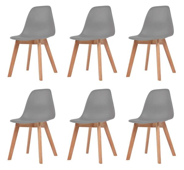 Modern Szürke Műanyag Étkezőszék - 6 db