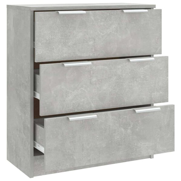 Betonszürke szerelt fa tálalóasztal 60 x 30 x 70 cm