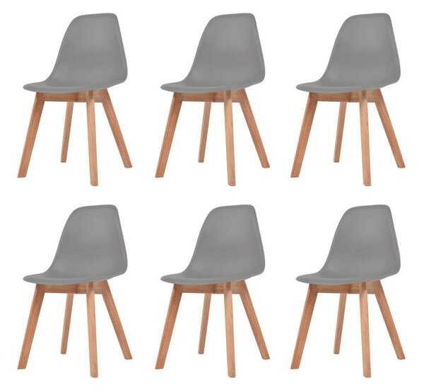 Modern Szürke Műanyag Étkezőszék - 6 db