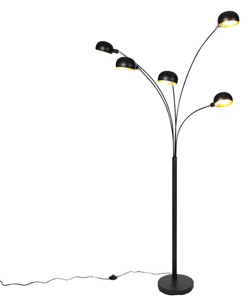Design állólámpa fekete 5-lámpa - hatvanas évek