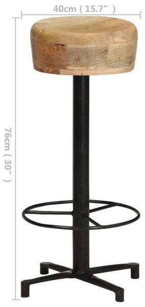 VidaXL Mangófa Bárszék - 2 db - 76 cm