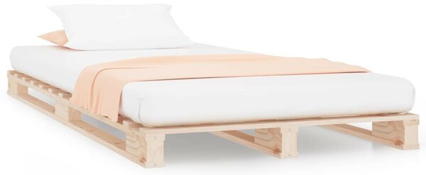 VidaXL tömör fenyőfa raklapágy 75 x 190 cm (Small Single)