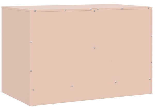 2 db rózsaszín acél TV-szekrény 67 x 39 x 44 cm
