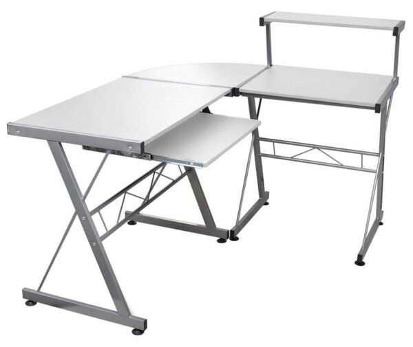 VidaXL Sarok Íróasztal - Fehér - 132x112x99 cm