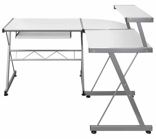 VidaXL Sarok Íróasztal - Fehér - 132x112x99 cm