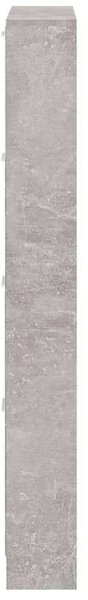 VidaXL Cipőtartó Szekrény - Beton Szürke - 4 Fiók - 59x17x150 cm