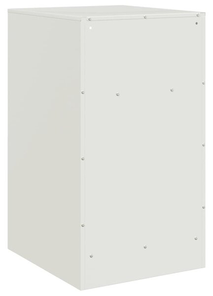 Fehér acél éjjeliszekrény 34,5x39x62 cm