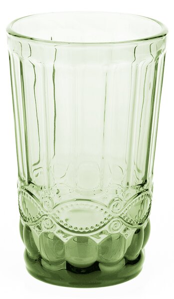 KONDELA Vizespohár készlet, 6db, 350 ml, zöld, FREGATA TYP 6