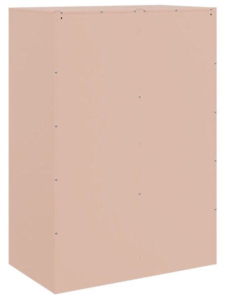 Rózsaszín acél magasszekrény 67x39x95 cm