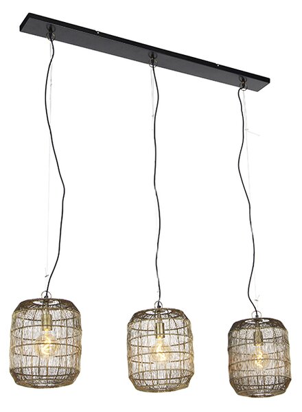 Modern függesztett lámpa sárgaréz 3 lámpával - Waya