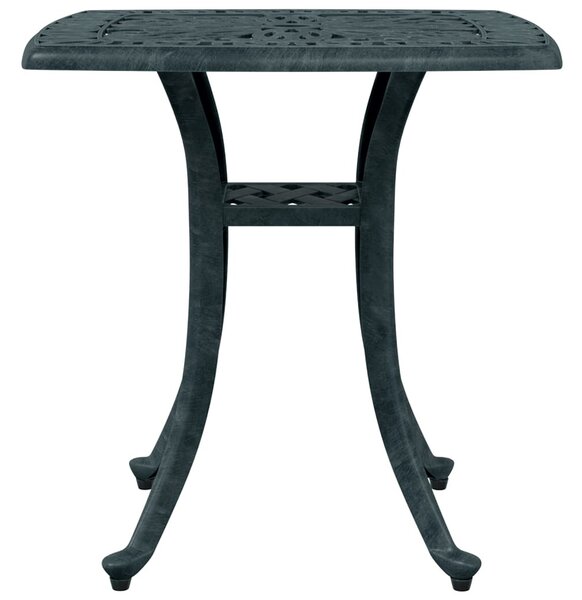 VidaXL zöld öntött alumínium kerti asztal 53 x 53 x 53 cm
