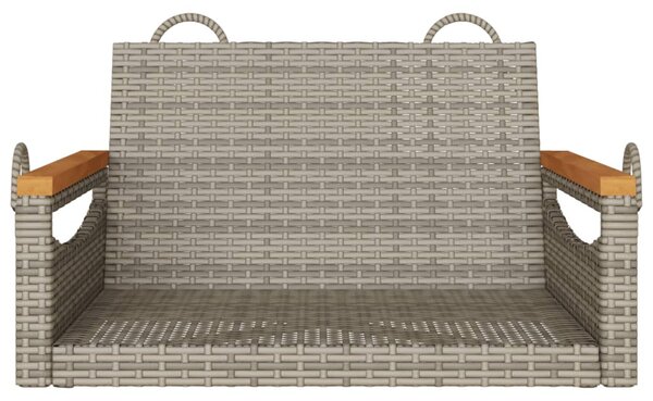 Szürke polyrattan hintapad 63 x 62 x 40 cm