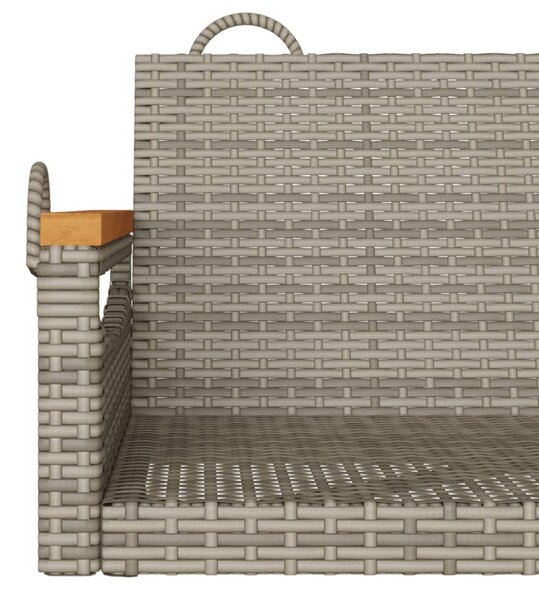 Szürke polyrattan hintapad 63 x 62 x 40 cm