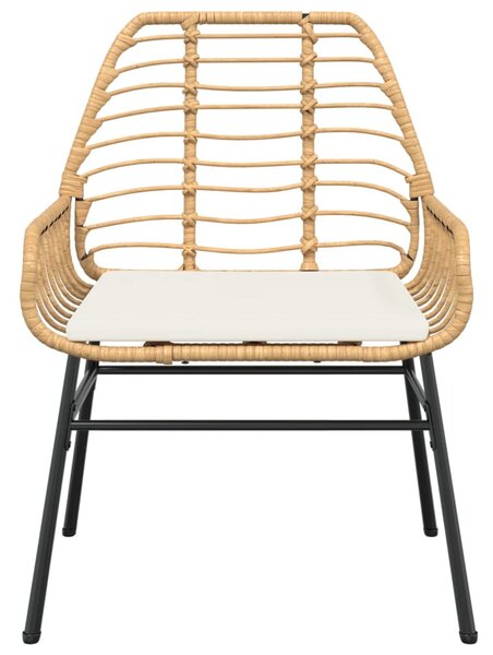 2 db barna polyrattan kerti szék párnákkal