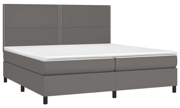VidaXL Ágy - Szürke Műbőr - 200x200 cm