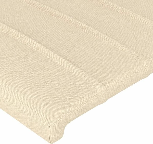 VidaXL Fejtámla - Szövet - Krémszín - 103x23x118/128cm
