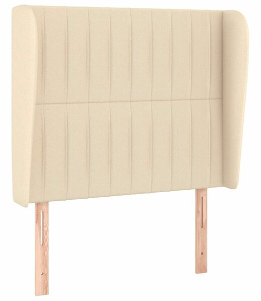 VidaXL Fejtámla - Szövet - Krémszín - 103x23x118/128cm