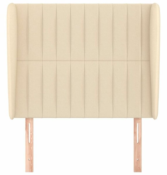 VidaXL Fejtámla - Szövet - Krémszín - 103x23x118/128cm