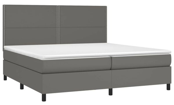 VidaXL Ágy - Szürke Műbőr - 200x200 cm