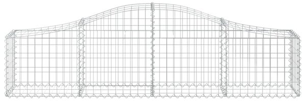 2 db íves horganyzott vas gabion kosár 200x30x40/60 cm