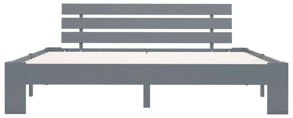 VidaXL Tömörfenyő Ágykeret - Szürke - 160x200 cm