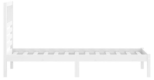 VidaXL fehér tömör fenyőfa ágykeret 75 x 190 cm Small Single